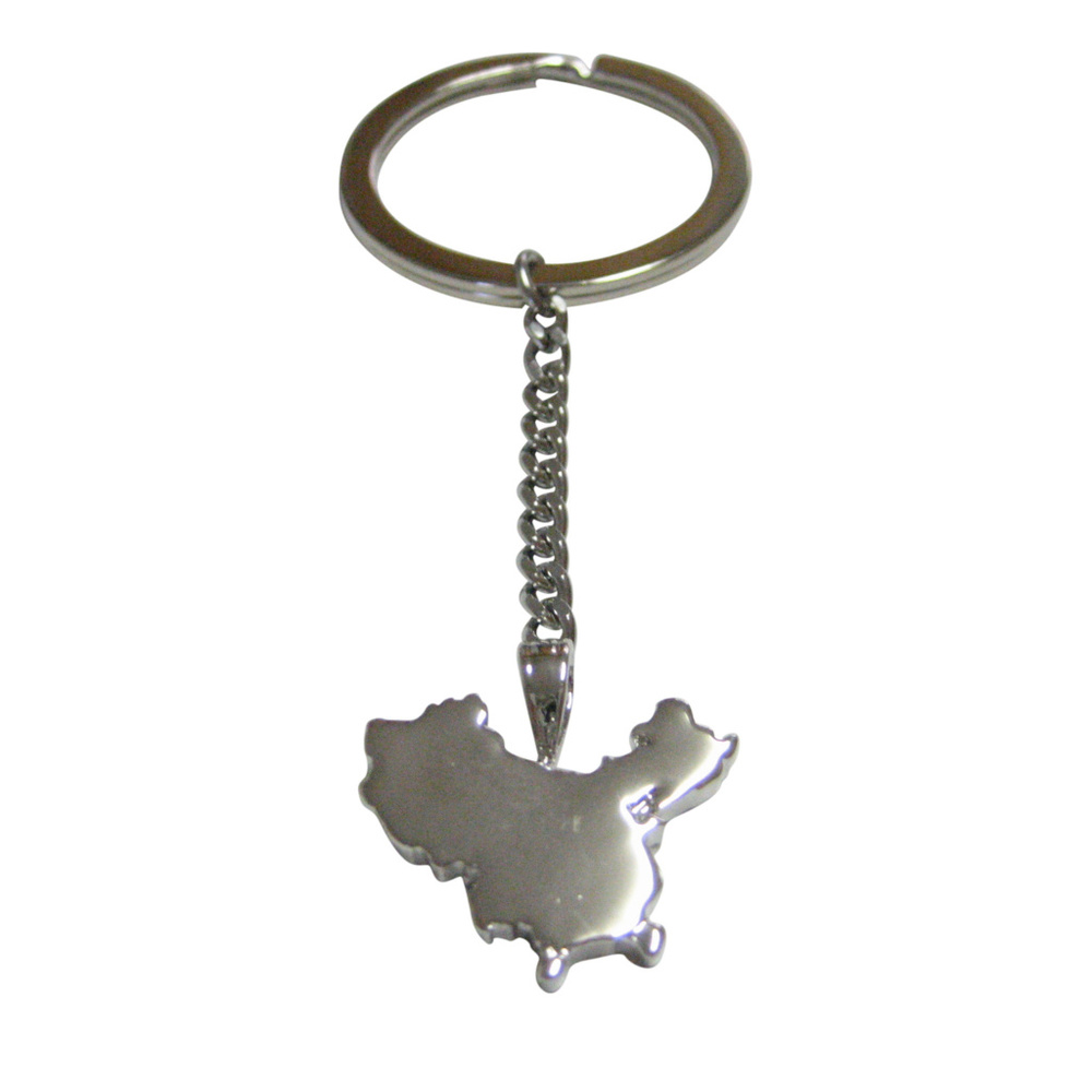 China Map Shape Pendant Keychain